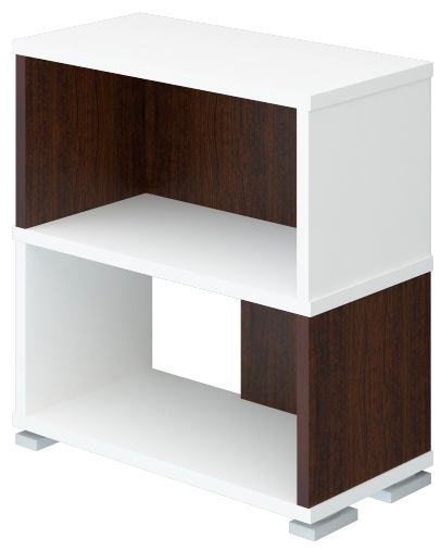 

Стеллаж Мэрдэс СБ-10-2, White pearl-wenge, Белый