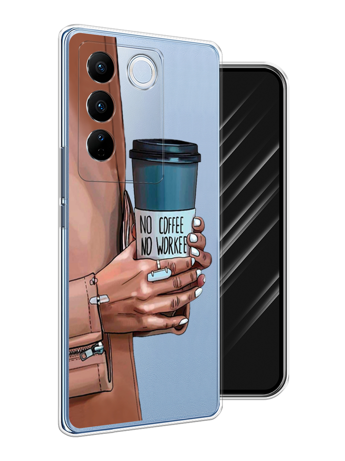 

Чехол Awog на Vivo V27/V27 Pro "No coffee", Синий;бежевый;коричневый, 268550-7