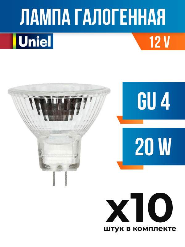 

Лампа галогенная Uniel MR11 GU4 20W 12V арт. 182408 10 шт., 182408