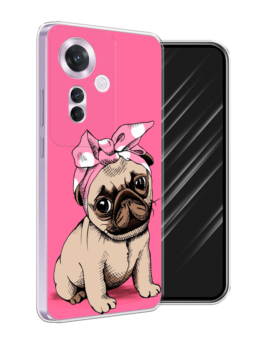 

Чехол Awog на Oppo Reno 11F "Dog Pin-Up", Розовый;бежевый, 2516650-1