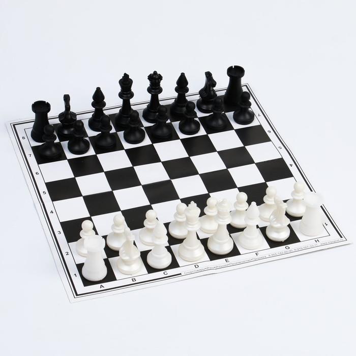Sima-land 2 в 1 шахматы и шашки, фигуры пластик, поле картон 30х30 см