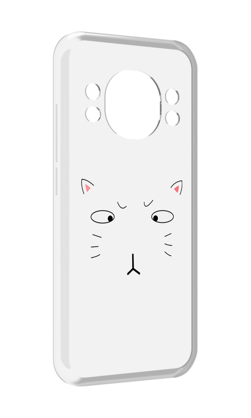

Чехол MyPads кот-части-лица для Doogee S98 / S98 Pro, Прозрачный, Tocco