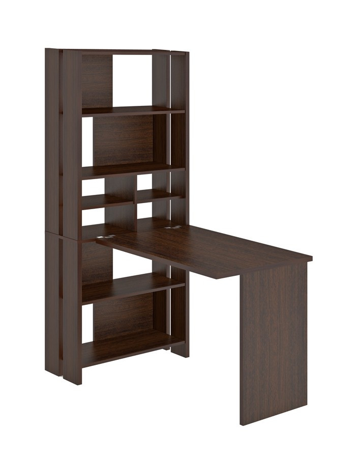 

Стеллаж Мэрдэс СТЛ-ОВХ+С100РПрям В Wenge без тумбы, Коричневый