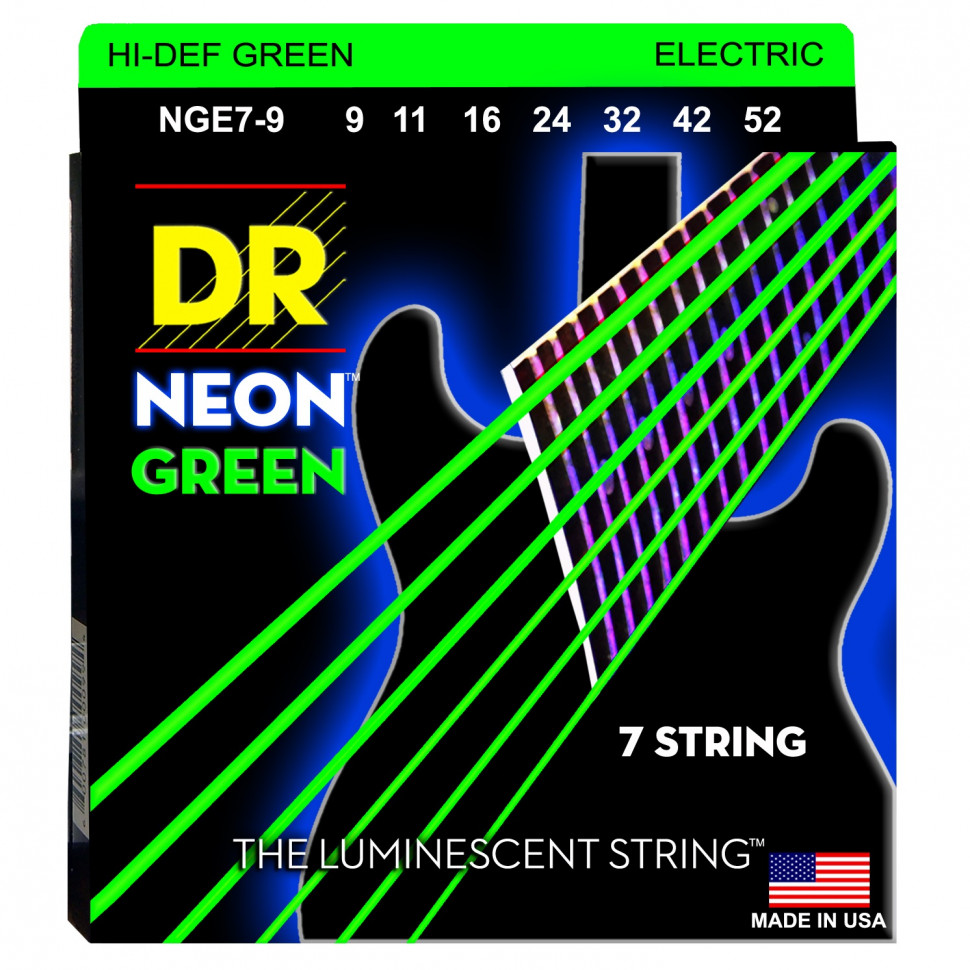 фото Струны для 7-ми струнной электрогитары dr string nge7-9