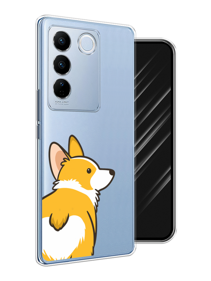 

Чехол Awog на Vivo V27/V27 Pro "Корги следуй за мной", Желтый;бежевый;белый, 268550-2