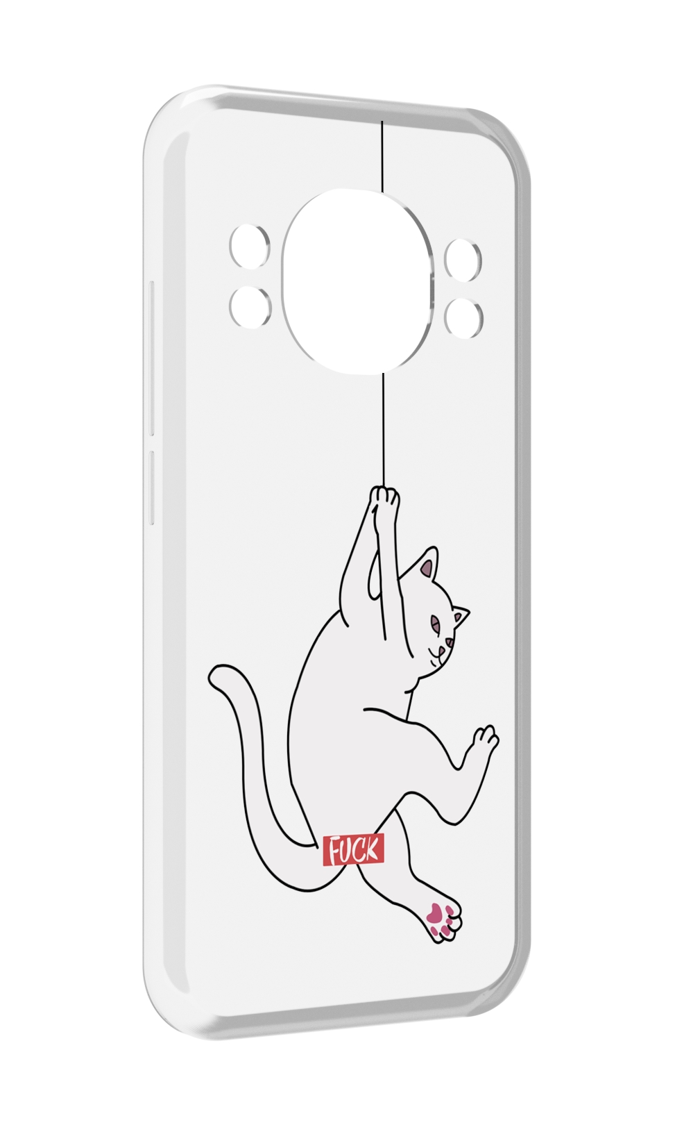 

Чехол MyPads котяра-на-веревке для Doogee S98 / S98 Pro, Прозрачный, Tocco