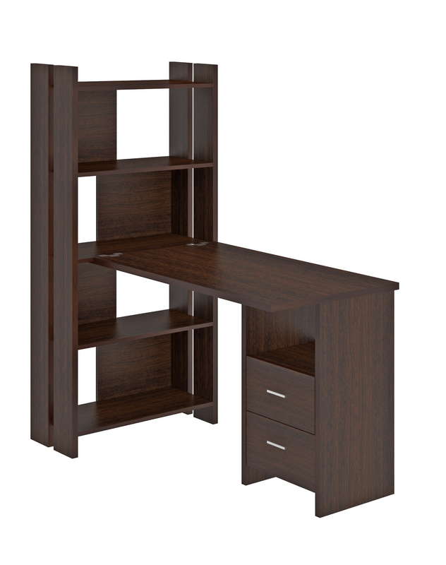 

Стеллаж Мэрдэс СТЛ-ОВ+С120РПрям В Wenge с тумбой, Коричневый