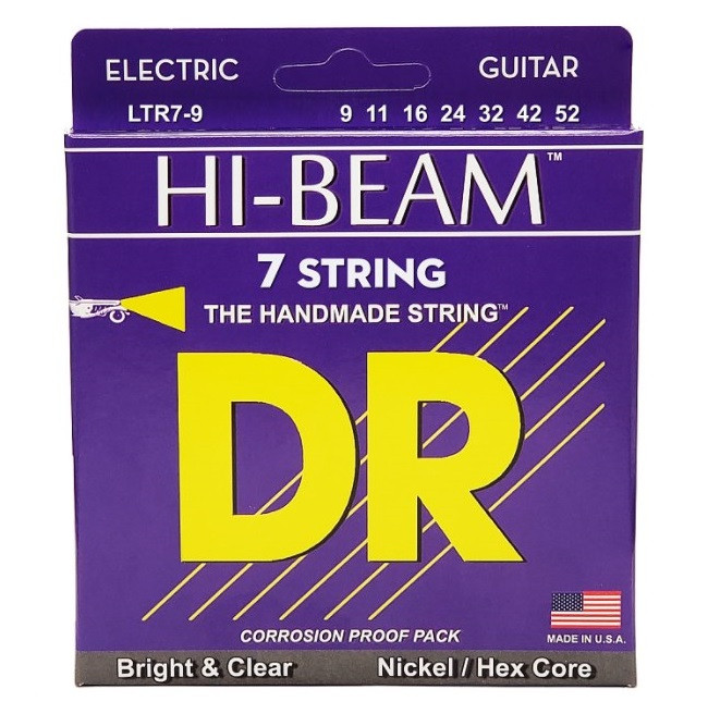 фото Струны для 7 ми струнной электрогитары dr string ltr7-9