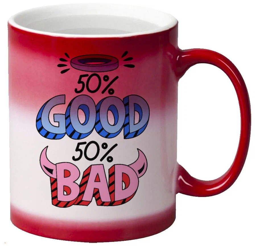 

Кружка CoolPodarok 50 Good 50 Bad