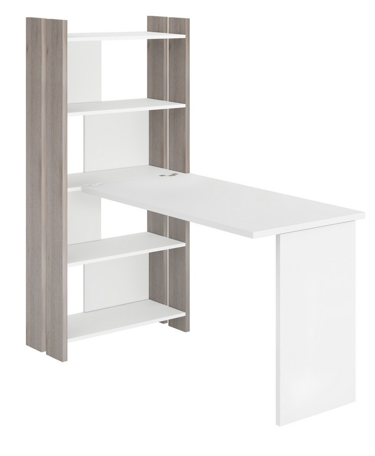 

Стеллаж Мэрдэс СТЛ-ОВ+С120РПрям без тумбы НБЕ Nelson/White, Белый