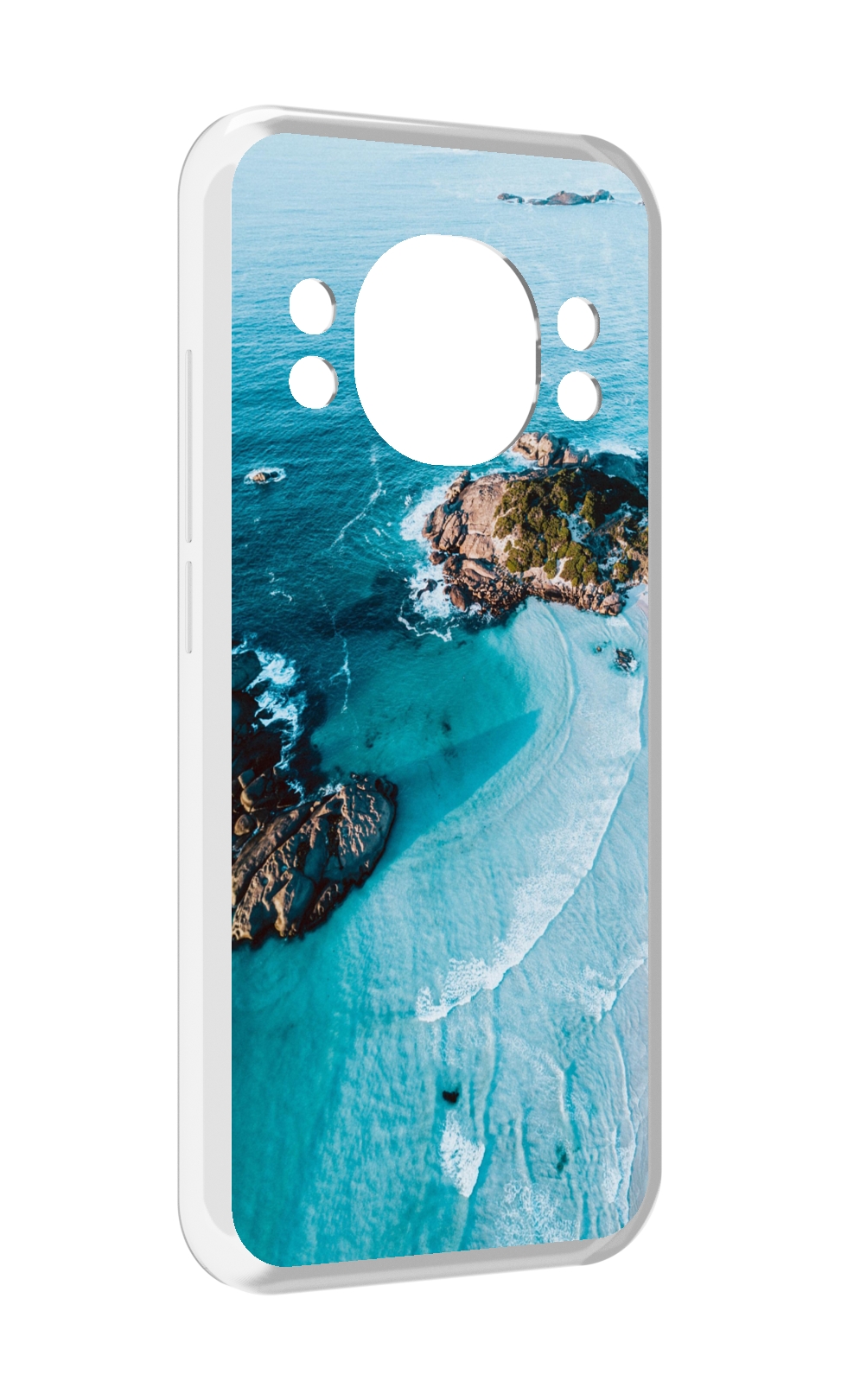 

Чехол MyPads красивый голубой залив для Doogee S98 / S98 Pro, Прозрачный, Tocco