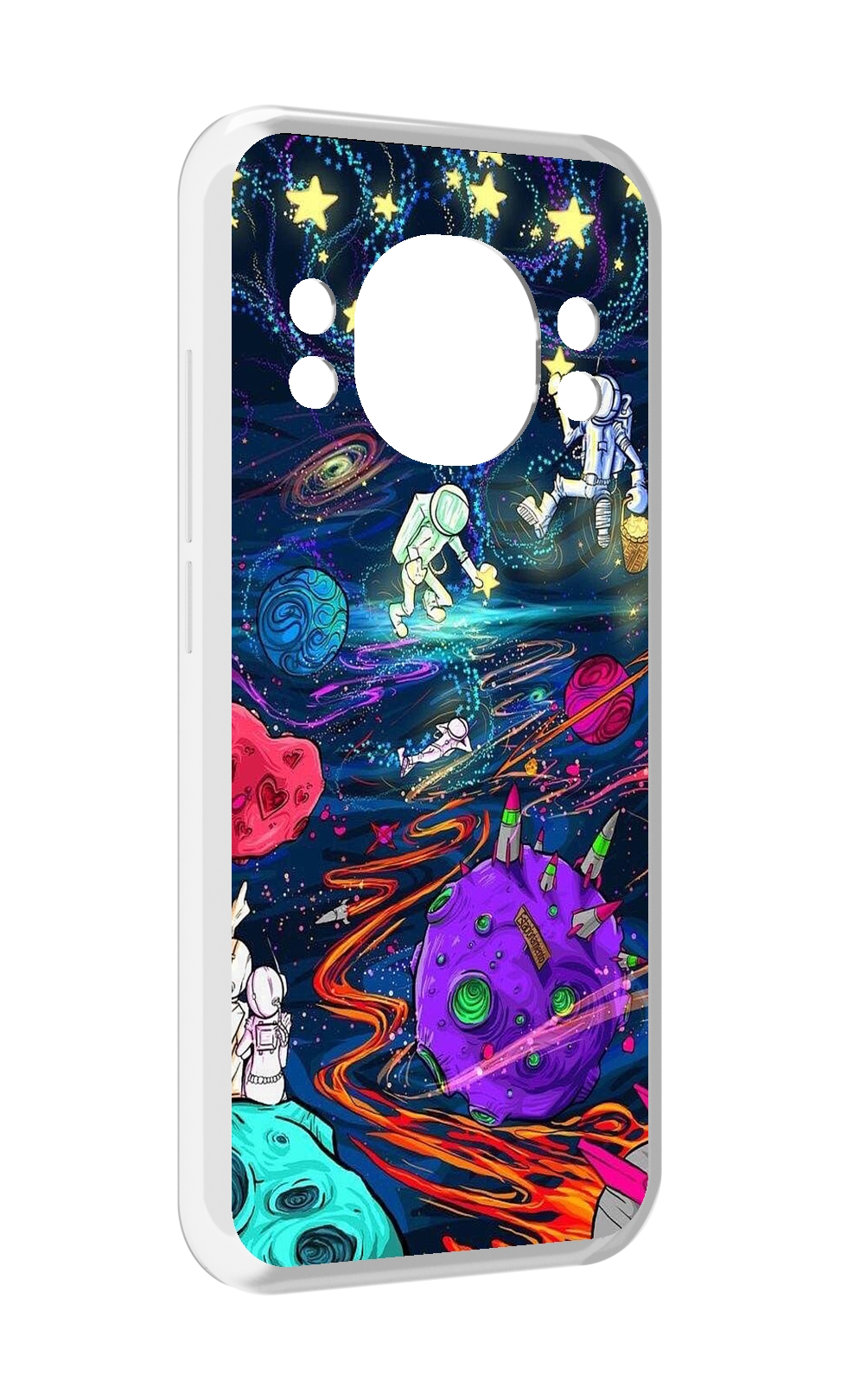 

Чехол MyPads красочный космос для Doogee S98 / S98 Pro, Прозрачный, Tocco