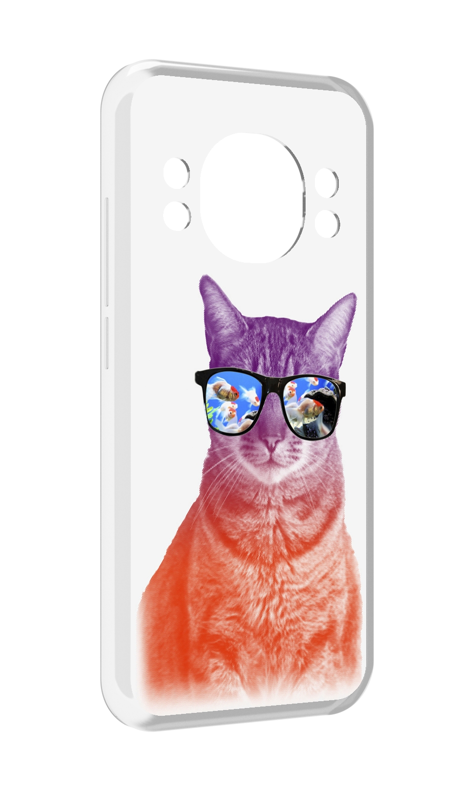 

Чехол MyPads крутой кот-2 для Doogee S98 / S98 Pro, Прозрачный, Tocco