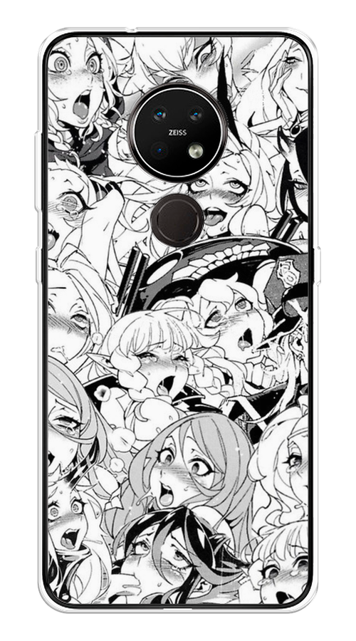 

Чехол на Nokia 6.2/7.2 "Ахегао манга тян", Черный;белый;серый, 123150-1