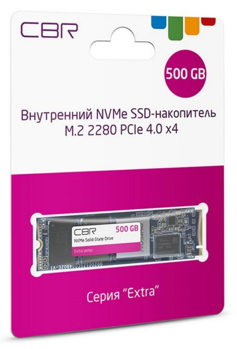 

SSD накопитель Cbr Extra 500 ГБ (SSD-500GB-M.2-EX22), Extra
