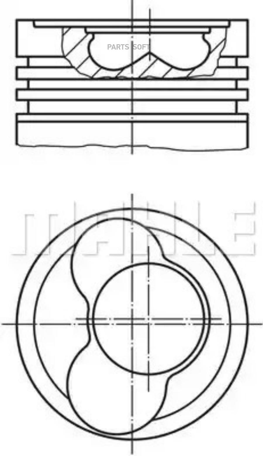 

MAHLE Поршень dm.81.00x2.5x2.0x3.0 +0.50 [3-5цил] VW T4/LT28 2.5TDi/SDi mot.ACV/AHD/AGX/AJ