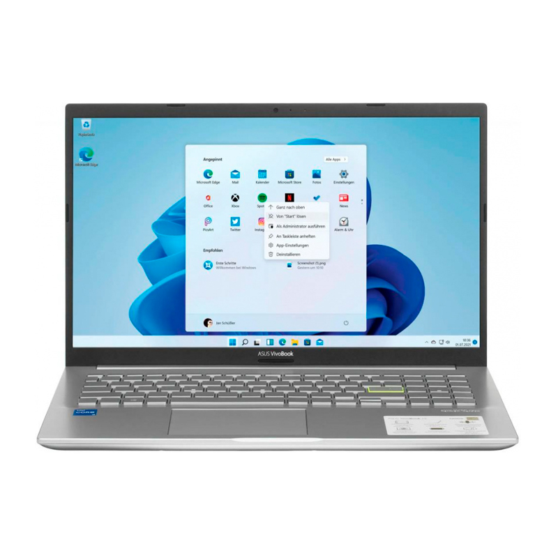 фото Ноутбук asus vivobook k513ea-l12013w серебристый (90nb0sg2-m38550)