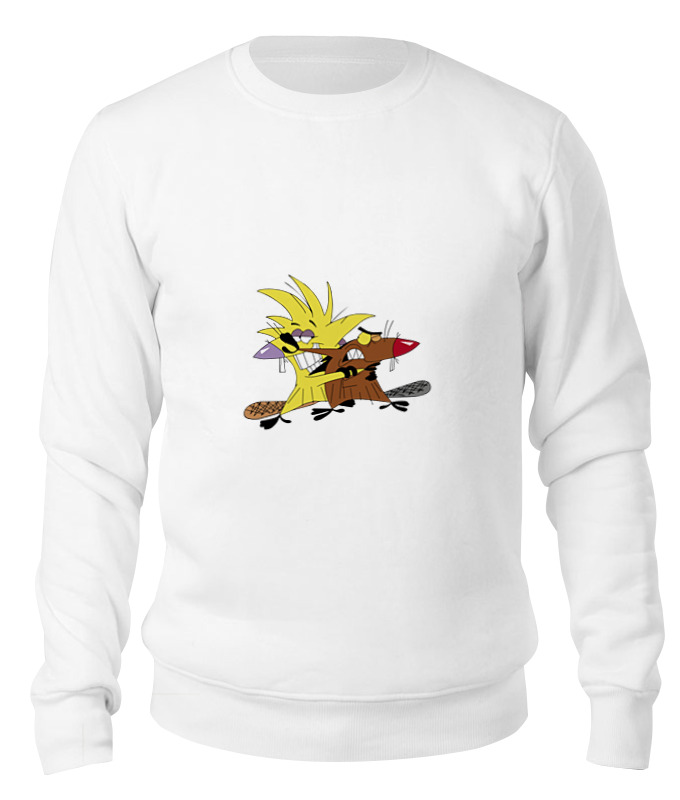 

Свитшот унисекс Printio The angry beavers белый XS, The angry beavers