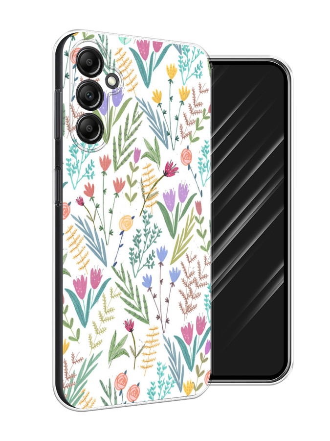 

Чехол Awog на Samsung Galaxy A15 "Полевые цветы рисунок", Белый;зеленый, 2108950-1