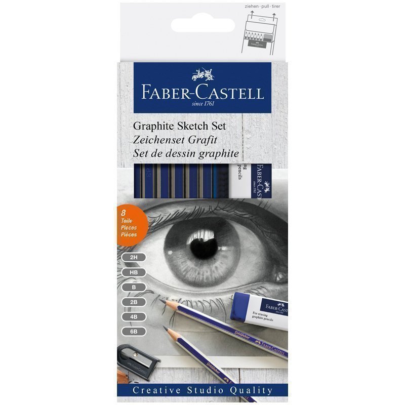 

Набор карандашей Faber-Castell Goldfaber 6шт.+ластик+точилка