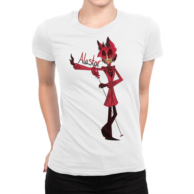 

Футболка женская Dream Shirts Отель Хазбин - Аластор 9899064111 белая L, Отель Хазбин - Аластор 9899064111