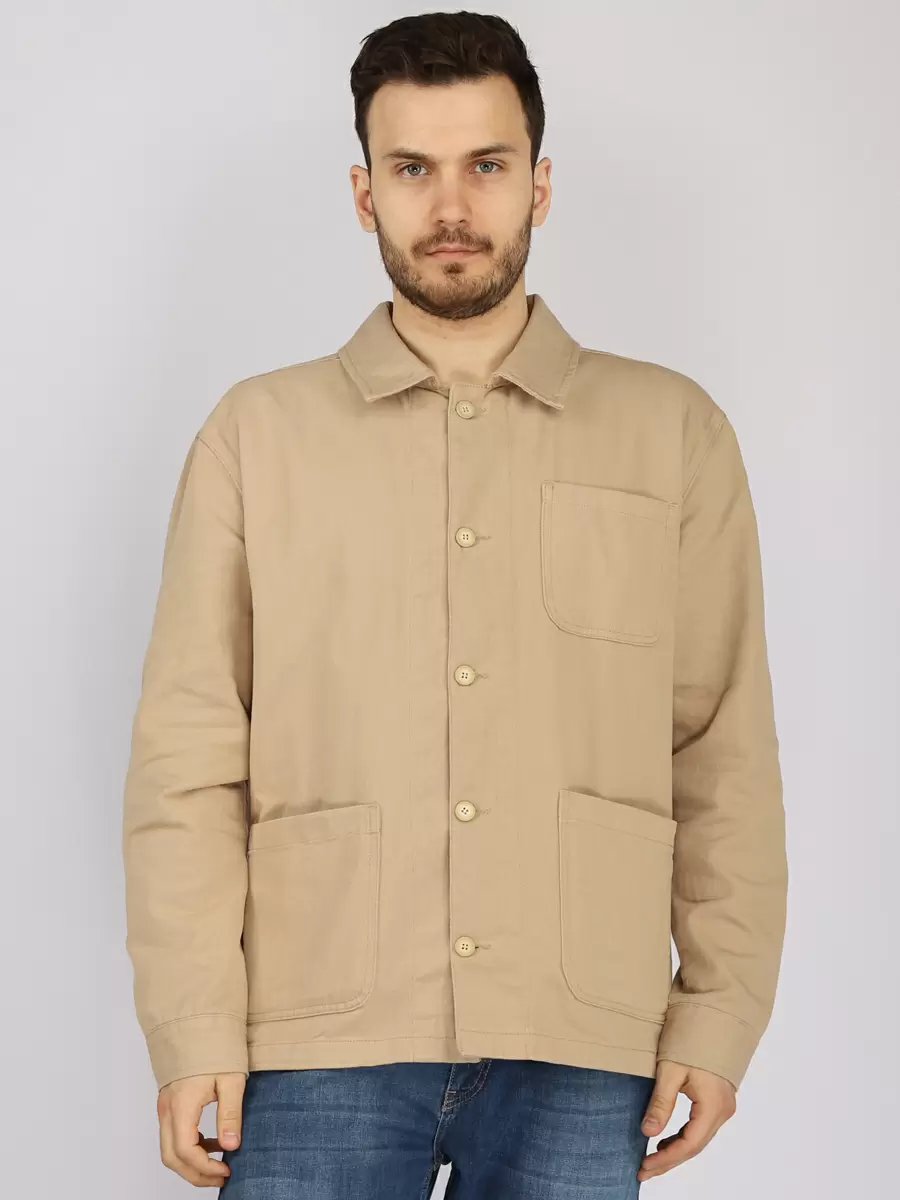 

Джинсовая куртка мужская A passion play SQ69250 бежевая 3XL, SQ69250