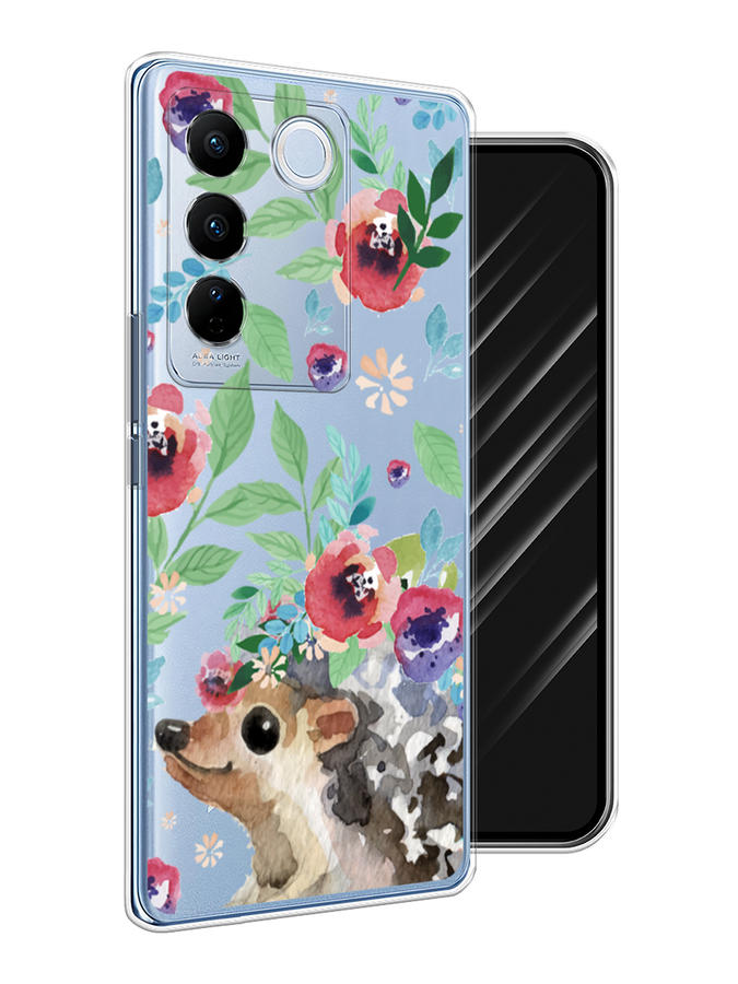 

Чехол Awog на Vivo V27/V27 Pro "Ежик в цветах акварель", Розовый;зеленый;коричневый, 268550-2