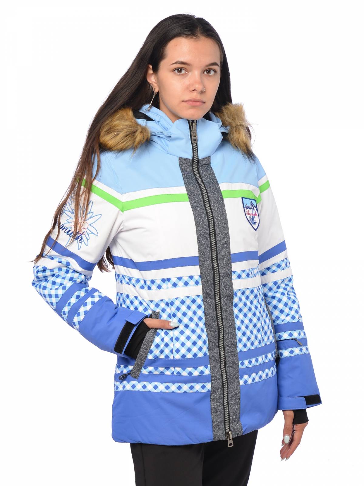 Горнолыжная куртка женская AZIMUTH 15515 размер 42, голубой