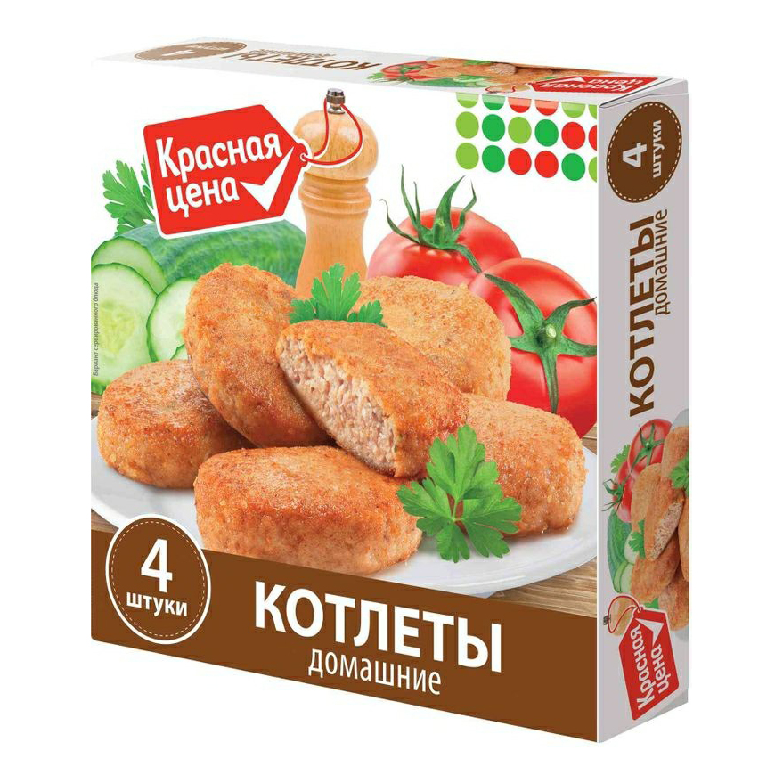 

Котлеты куриные Красная цена Домашние замороженные 380 г