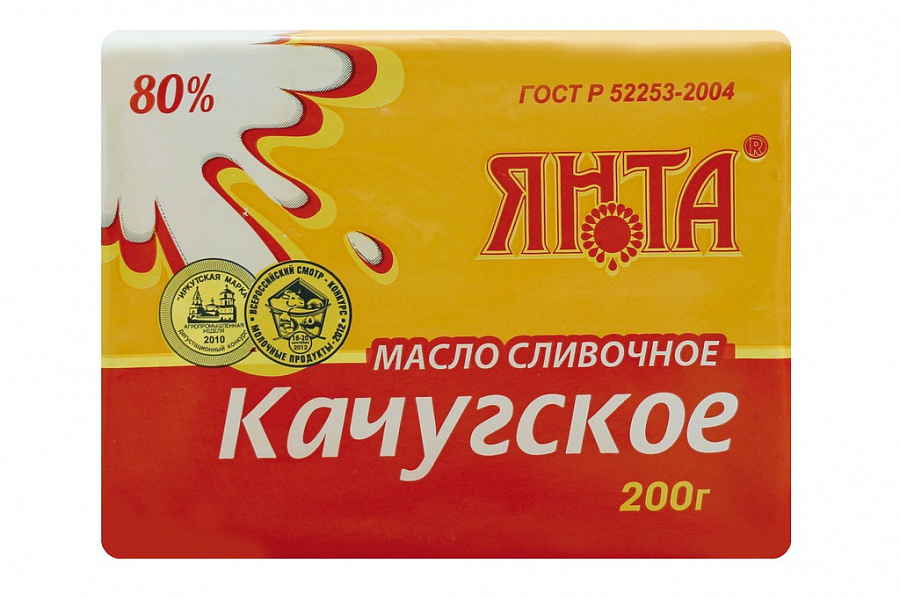 фото Сливочное масло качугское 80% 200 г