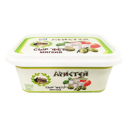 

Сыр мягкий Аристей Фету со вкусом оливок 45% 250 г