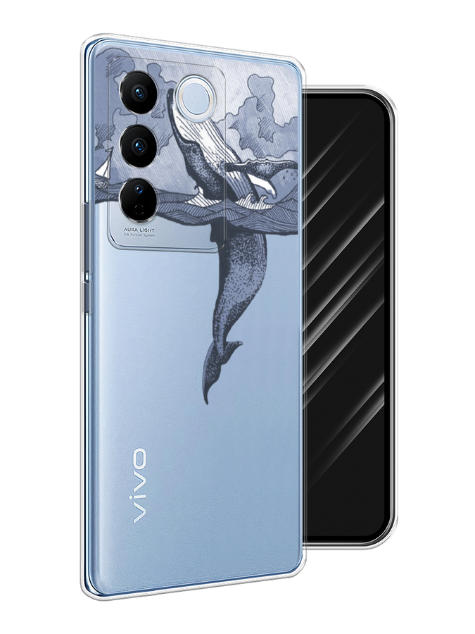 

Чехол Awog на Vivo V27/V27 Pro "Два измерения", Голубой;черный;прозрачный, 268550-7