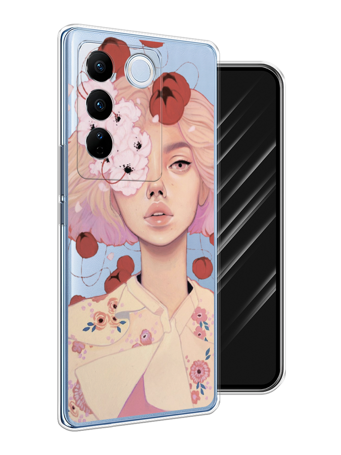 

Чехол Awog на Vivo V27/V27 Pro "Цветочная анархия", Бежевый;розовый;бордовый, 268550-7