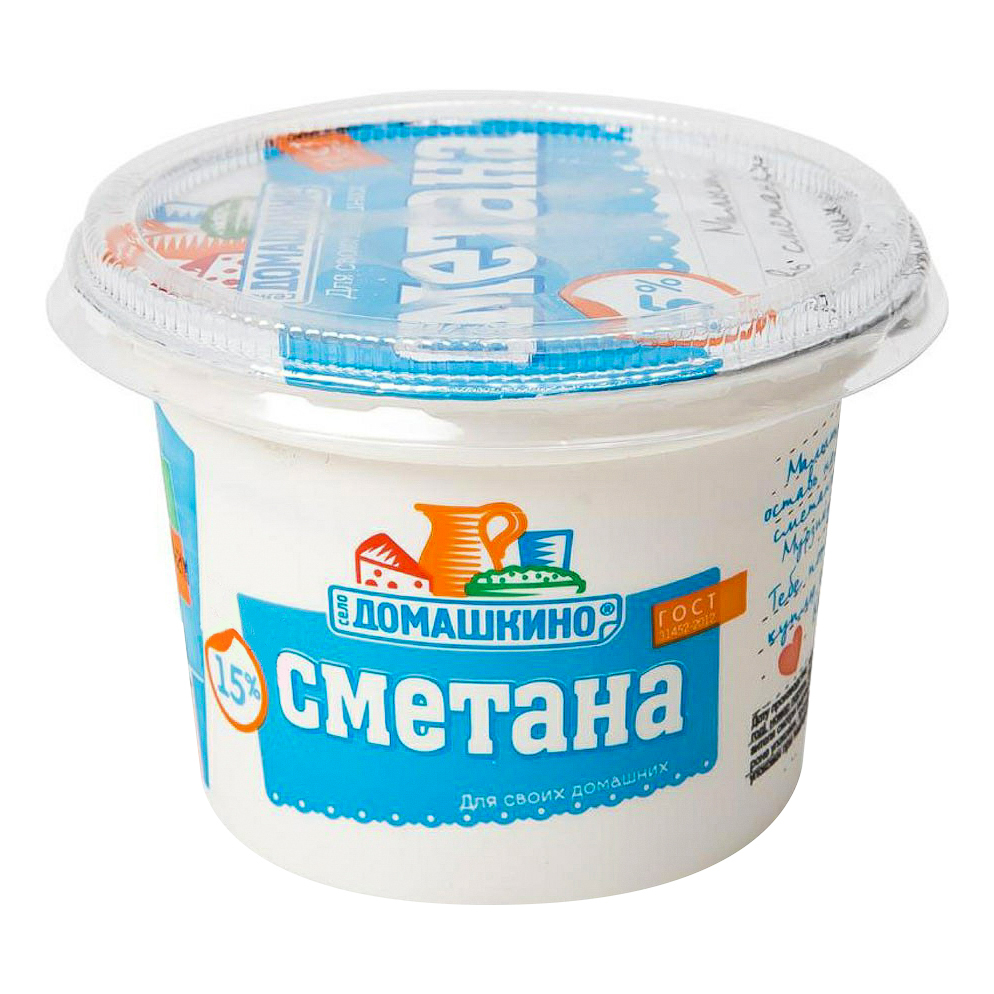 

Сметана Село Домашкино 15% 170 г