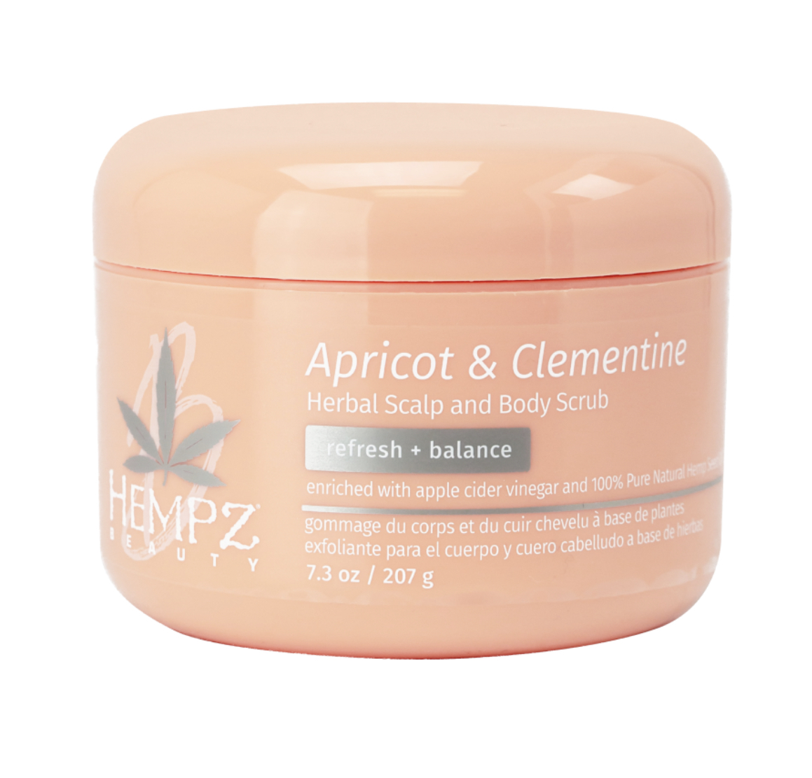 фото Скраб для кожи hempz apricot & clementine herbal scalp & body scrub, 207 г