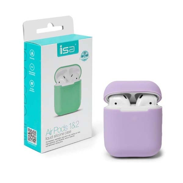 Чехол  ISA  Airpods Silicon Case 1/2 Violet