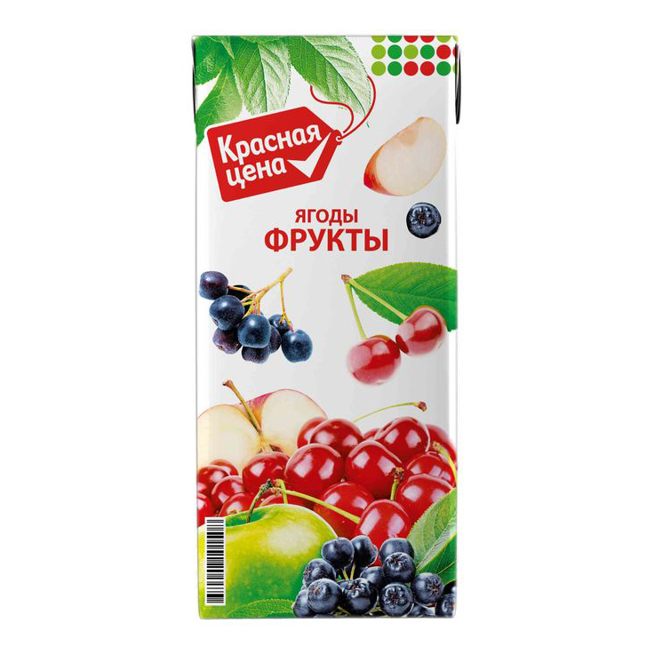 

Нектар Красная цена фруктово-ягодный 0,95 л