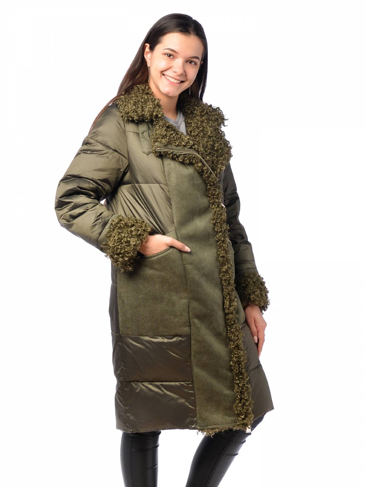 

Куртка женская EVACANA 3886 зеленая 44 RU, Зеленый, 3886