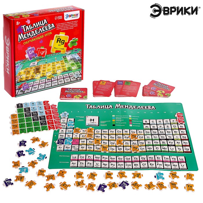 

Эврики Обучающая игра Набор для опытов. Таблица Менделеева