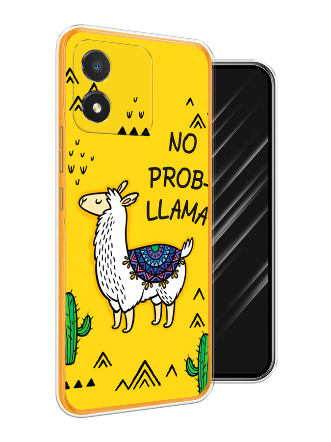 

Чехол Awog на Honor X5 "No probLLama", Желтый;черный;синий, 6120950-2