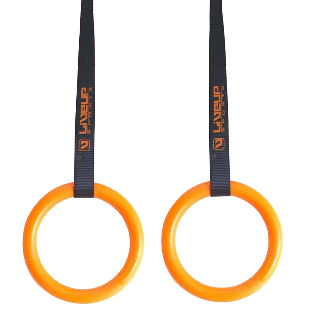 Кольца гимнастические LiveUp LS3675 оранжевые