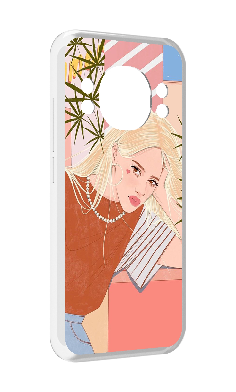 

Чехол MyPads летняя-девочка женский для Doogee S98 / S98 Pro, Прозрачный, Tocco