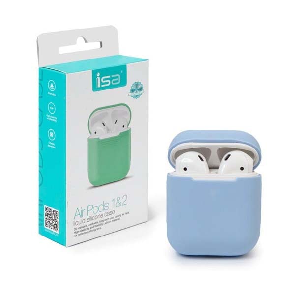 Чехол Sky Airpods Silicon Case 1/2 ISA  Blue