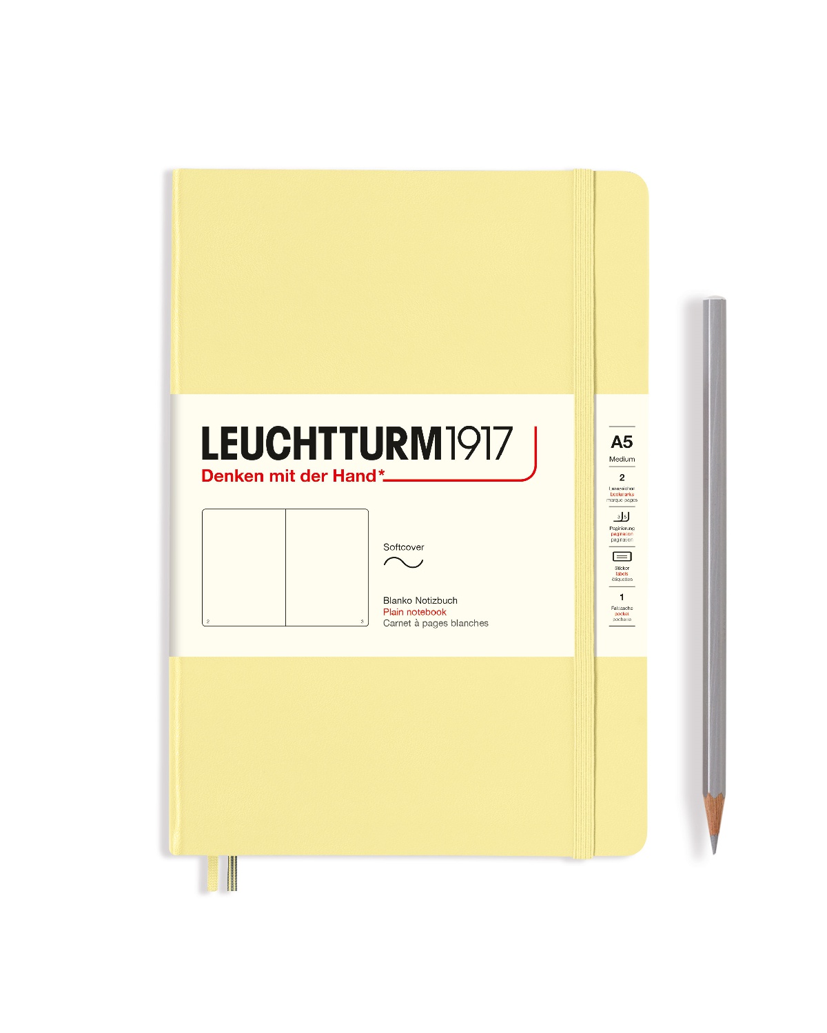 

Блокнот Leuchtturm Smooth Colours А5 (нелинованный) 61л ванильный мягкая обложка