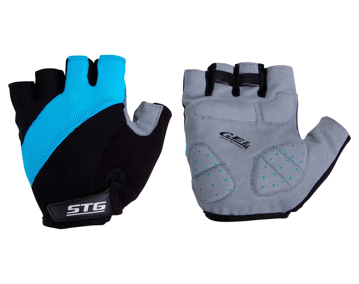 

Велоперчатки STG X66457, black/blue, S, X66457