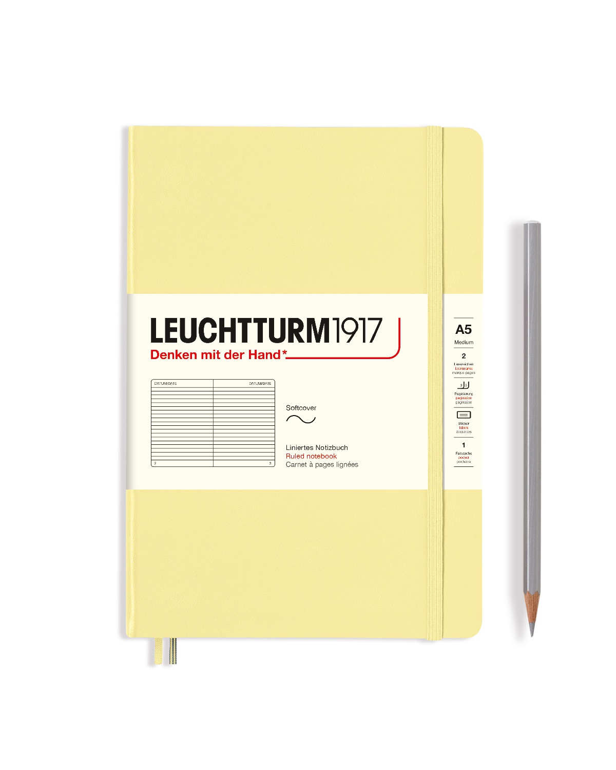 

Блокнот Leuchtturm Smooth Colours А5 (в клетку) 125л сиреневый твердая обложка