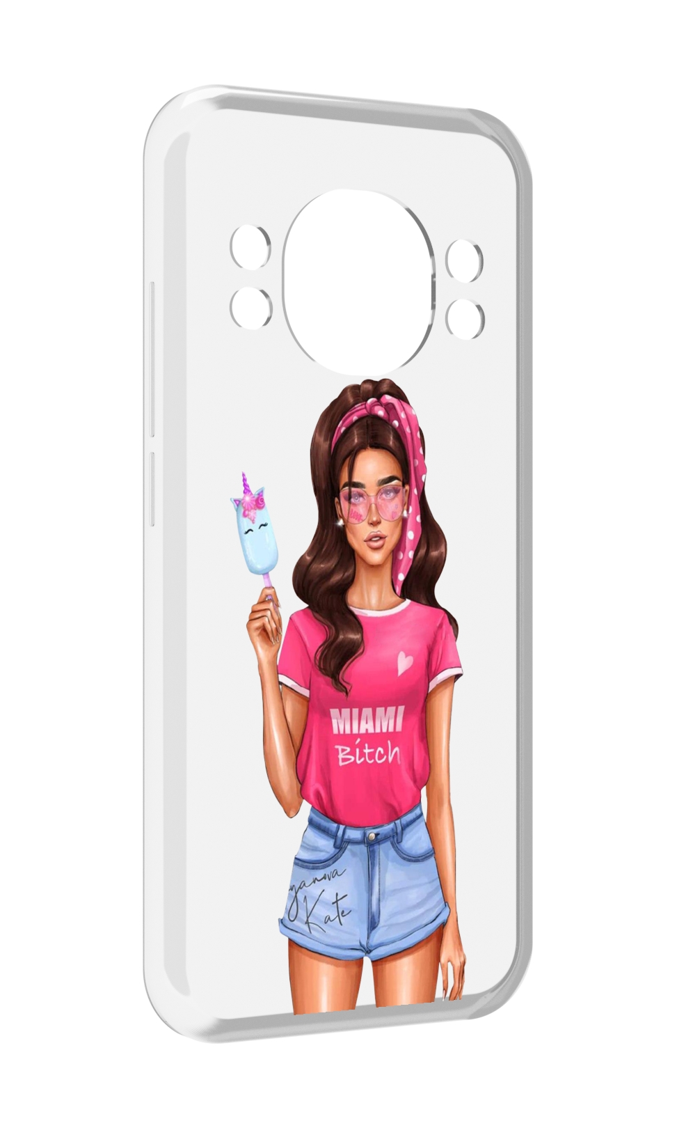 

Чехол MyPads майами-битч женский для Doogee S98 / S98 Pro, Прозрачный, Tocco