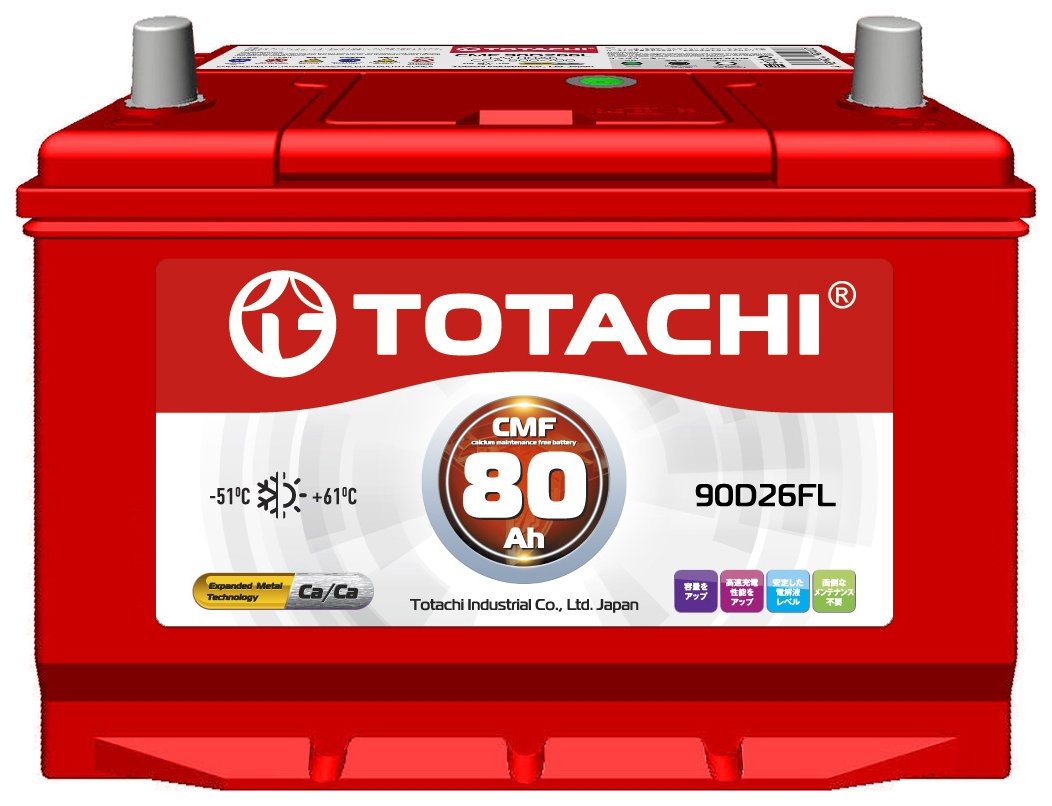 

Аккумуляторная Батарея Тотаснi 80 А/Ч TOTACHI 4589904525735