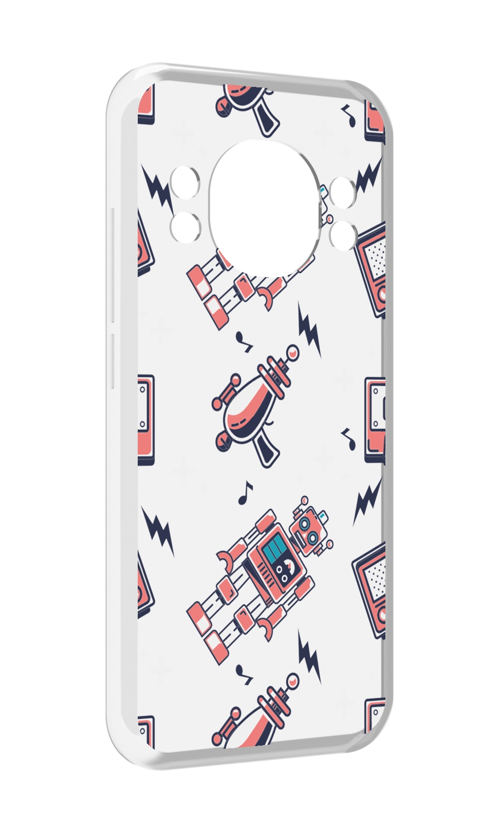 

Чехол MyPads мини-роботы для Doogee S98 / S98 Pro, Прозрачный, Tocco