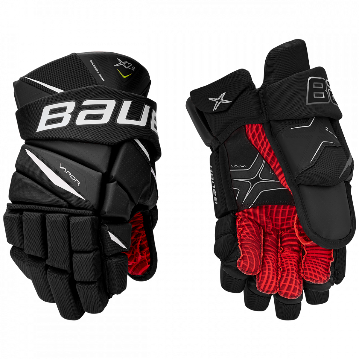 фото Перчатки хоккейные bauer vapor x2.9 s20 jr, черный/белый, 15"